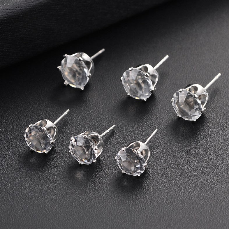 European And American Popular Crystal Zircon Earrings