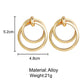 Twist Circle Stud Earrings Fashion Jewelry for Girls Women Gift Accessories