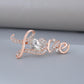 Creative Letter Shape Brooch Simple Literary Style Love Clothing