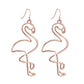 Hollow Flamingo Dangling Drop Earrings Women Girls Gifts Jewelry Accessories