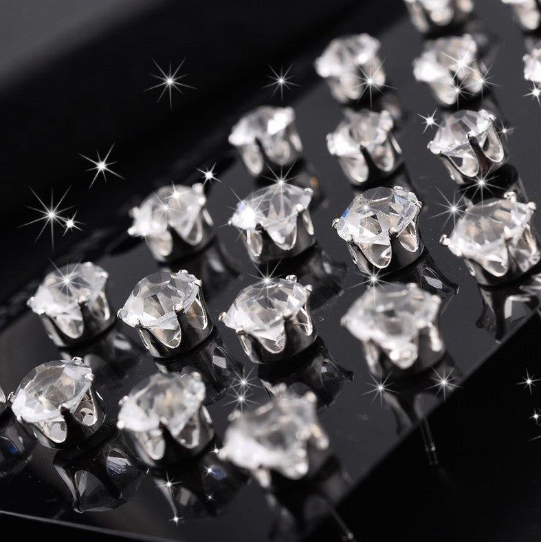 European And American Popular Crystal Zircon Earrings