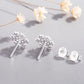 Metallic Snowflake Stud Earrings Women Fashionable Luxurious Earrings Jewelry