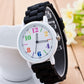 Korean version of Geneva watch ice cream candy color silicone with digital hollow pointer male and female students couple watches