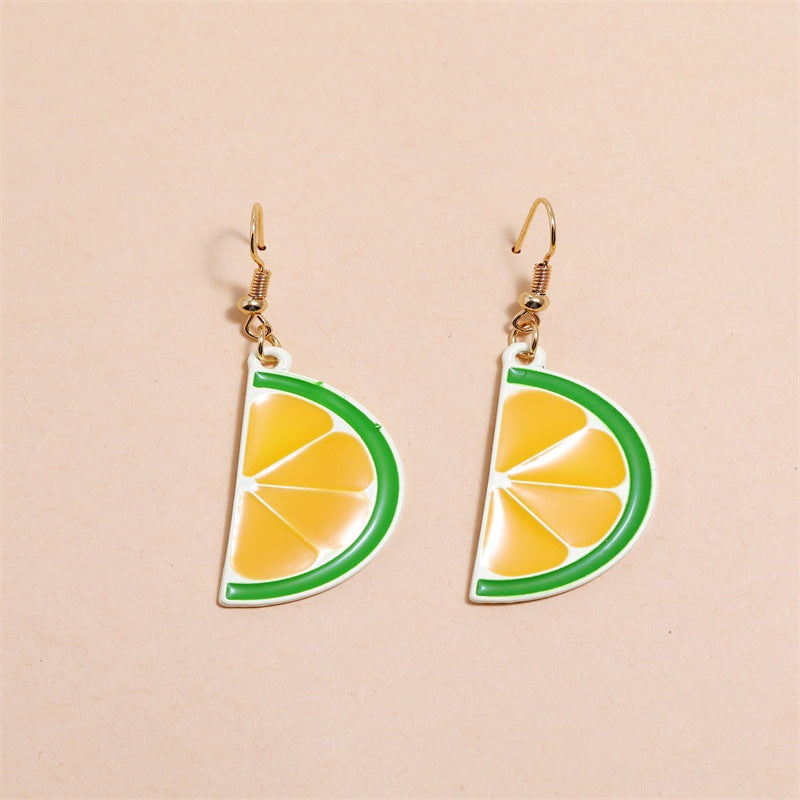 Lime Slices Dangle Earrings Cute Summer Earring Jewelry Gift for Her