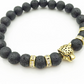 8mm Natural Stone Lava Stone Bead Bracelet For Men Leopard Head Leopard Pendant Charm Bracelet Handmade Jewelry