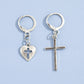 Heart Cross Drop Ear Dangle Fashion Earrings for Women Party Jewelry Gift