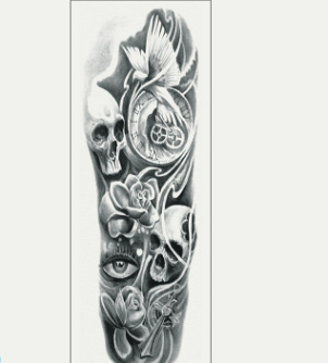 Waterproof full arm tattoo sticker