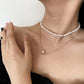 Simple Temperament Double-layer Pearl Clavicle Chain