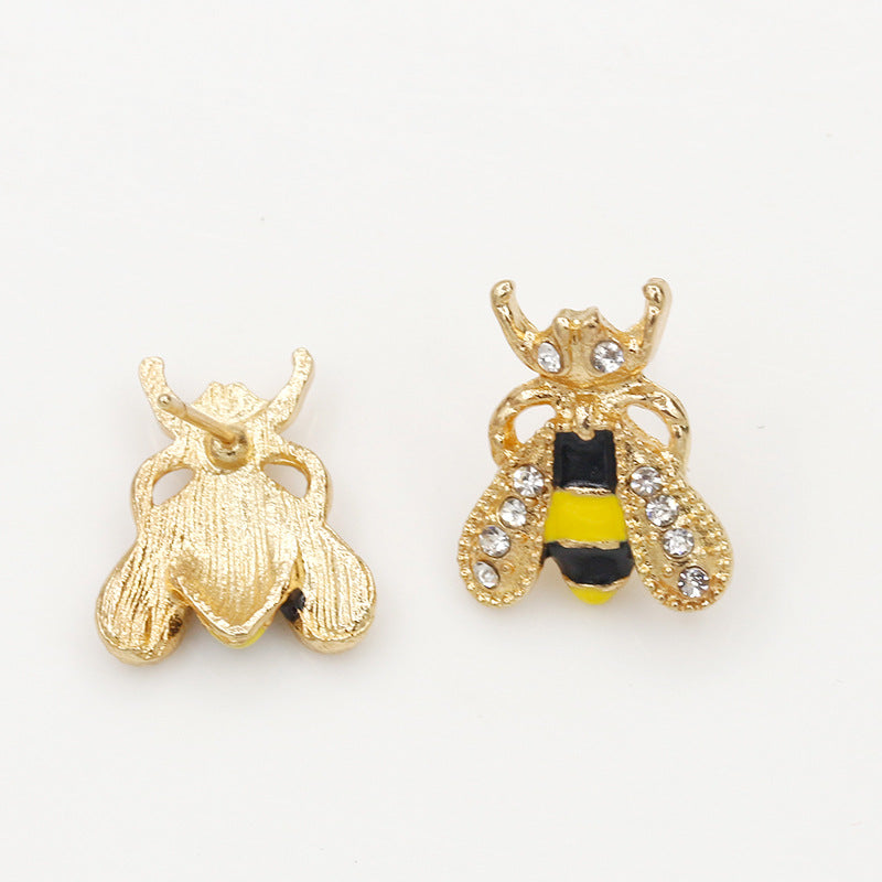 Yellow Black Bee Jewelry Stud Earrings Modern Fashion Women Earrings Piercing