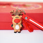 Santa Claus Elk Snowman Christmas Tree Key Pendant