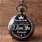 "I LOVE YOU FOREVER" POCKET CHAIN WATCH