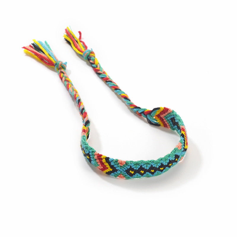 Retro Ethnic Style Woven Colorful Totem Jewelry