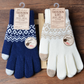 Knit Gloves Ladies Jacquard Touch Screen Warm Fashion Winter Gloves