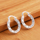 Hollow Textured Design Hoop Earrings Jewelry Accessories Girls Fashion Accessory
