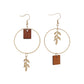 Leaves Geometric Mismatched Gift Earrings Dangle Women Fashion Jewelry Jewellery