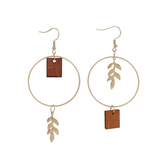 Leaves Geometric Mismatched Gift Earrings Dangle Women Fashion Jewelry Jewellery
