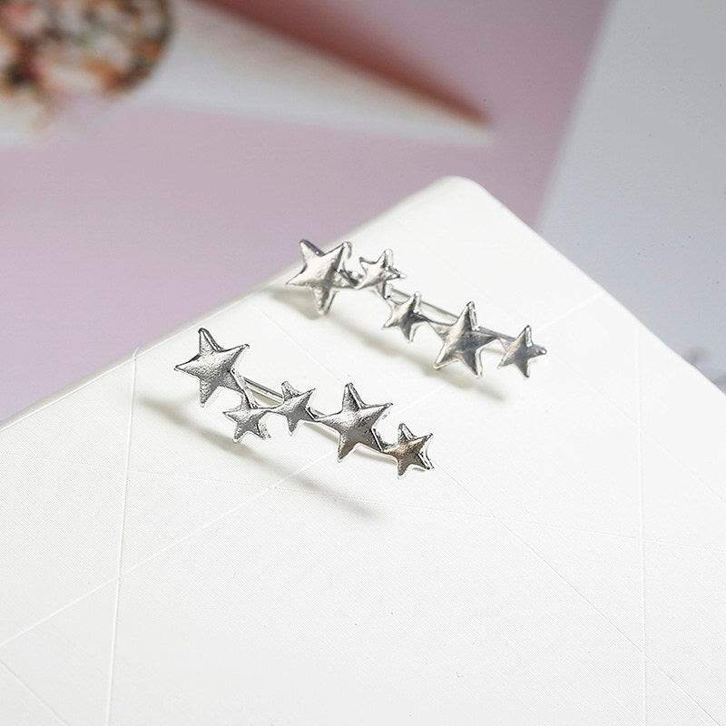 Exquisite creative five-pointed star ear bone clip earrings for girls accessories