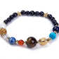 Universe Galaxy Eight Planets Solar System Guardian Star Natural Stone Beads Bracelet