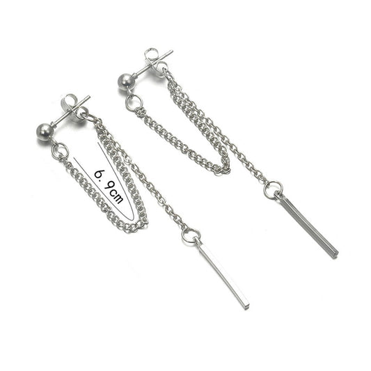 Chain String Dangle Fashion Drop Earrings Women Girls Ear Studs Jewelry Gift