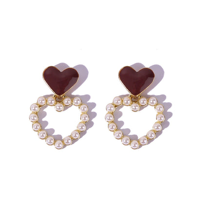 Heart-shaped Gift Earrings Dangle Women Fashion Jewelry Jewellery