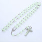 Acrylic Glow-in-the-dark Rosary Cross Necklace Christian