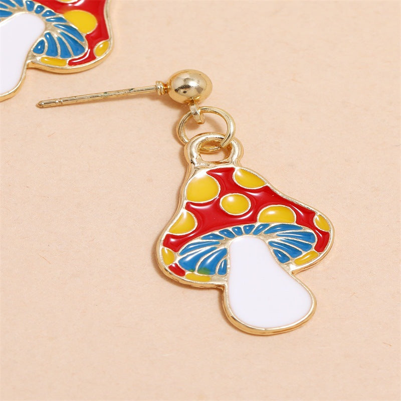 Cartoon Mushroom Dangle Earring Exquisite Fashion Drop Earrings For Women