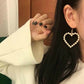 Imitation Pearl Heart Drop Ear Dangle Fashion Earrings for Women Party Jewelry