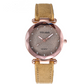 Matte belt color foundation with diamond dial quartz watch