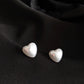 Pearly Heart Jewelry Stud Earrings Modern Fashion Women Earrings Piercing Studs