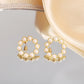 Faux Pearl Ring Gift Earrings Dangle Women Fashion Jewelry Jewellery