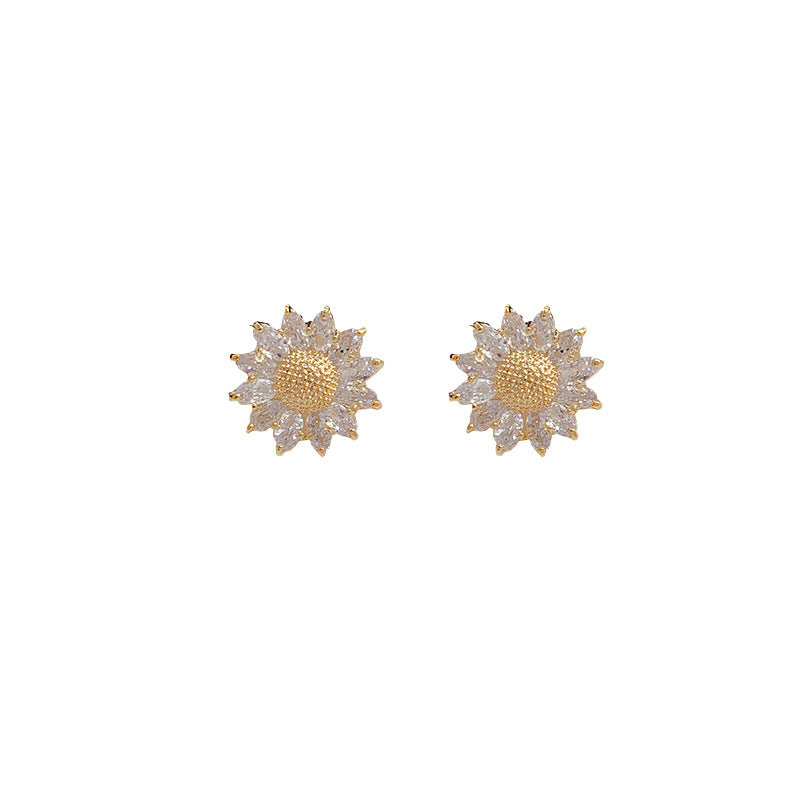 Sunflower Stud Earrings Fashion Jewelry for Girls Women Gift Accessories