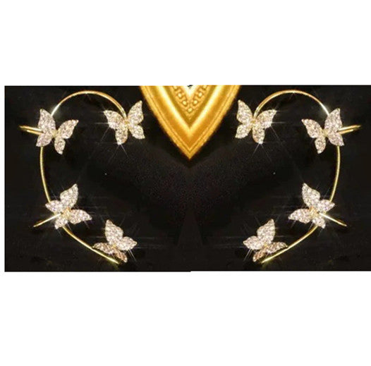 Fashion Earring Butterfly Ear Clip And Ear Hook