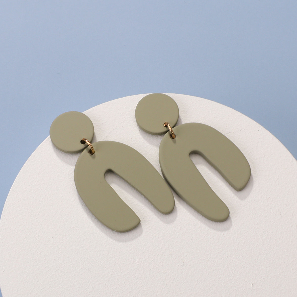 Cold Wind Creamy Rubber Paint Pottery Clay Earrings