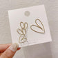 Mismatched Large Heart Stud Earrings Women Jewelry Mom Gift Everyday Wear