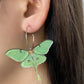 Green Moth Earrings Dangling Drop Earring Women Girls Gifts Jewelry Accessories