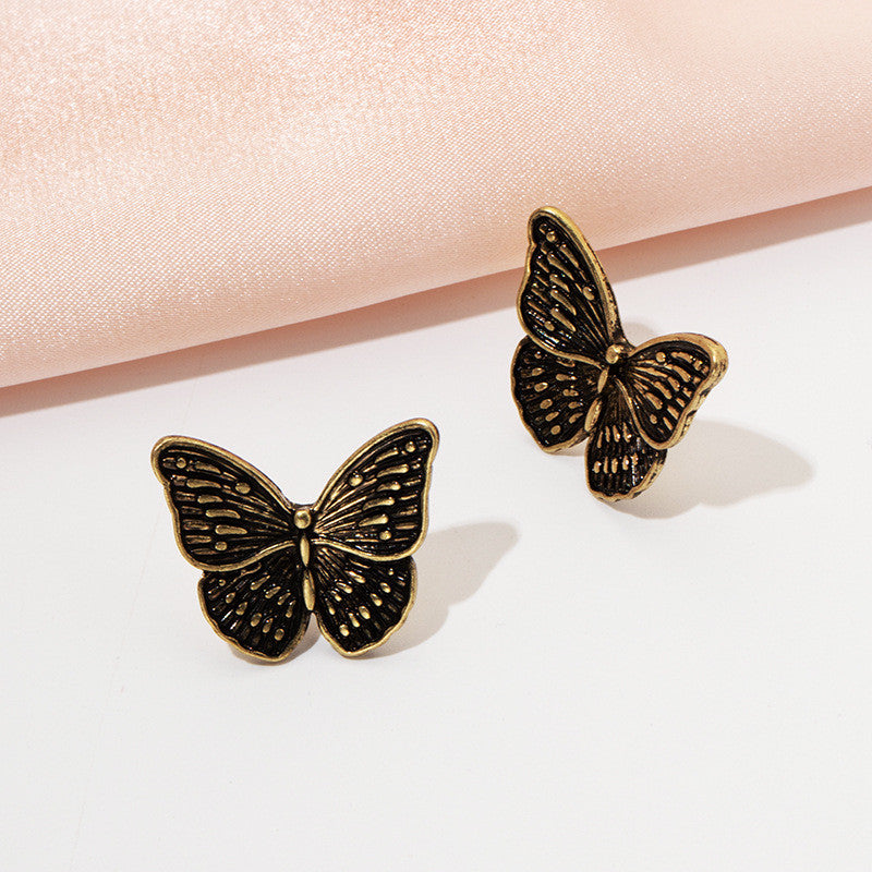 Black Butterfly Stud Earrings Women Jewelry Mom Gift Everyday Wear Earrings