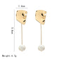 Metallic Piece Ear Drop Earrings Dangle Women Fashion Jewelry Gift for Her