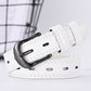 Two-line Men's And Women's Belts Young Students Hollow Out All-match Thin Trousers Belts Korean Denim Dress Belts