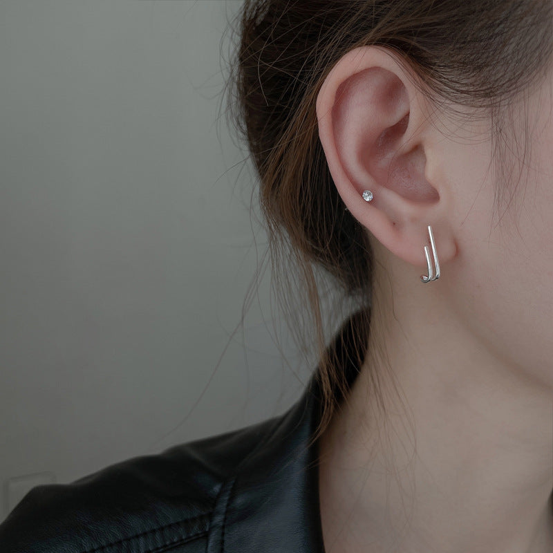 Hook Stud Earrings Women Charm Stud Jewelry Birthday Holiday Gifts