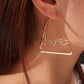 Love Letter Geometric Drop Earring Women Jewelry Mom Gift Everyday Wear Earrings