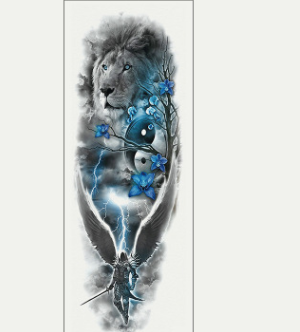 Waterproof full arm tattoo sticker