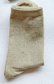 Lady Socks Shiny Edge Gold Silver Silk Lace