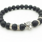 8mm Natural Stone Lava Stone Bead Bracelet For Men Leopard Head Leopard Pendant Charm Bracelet Handmade Jewelry