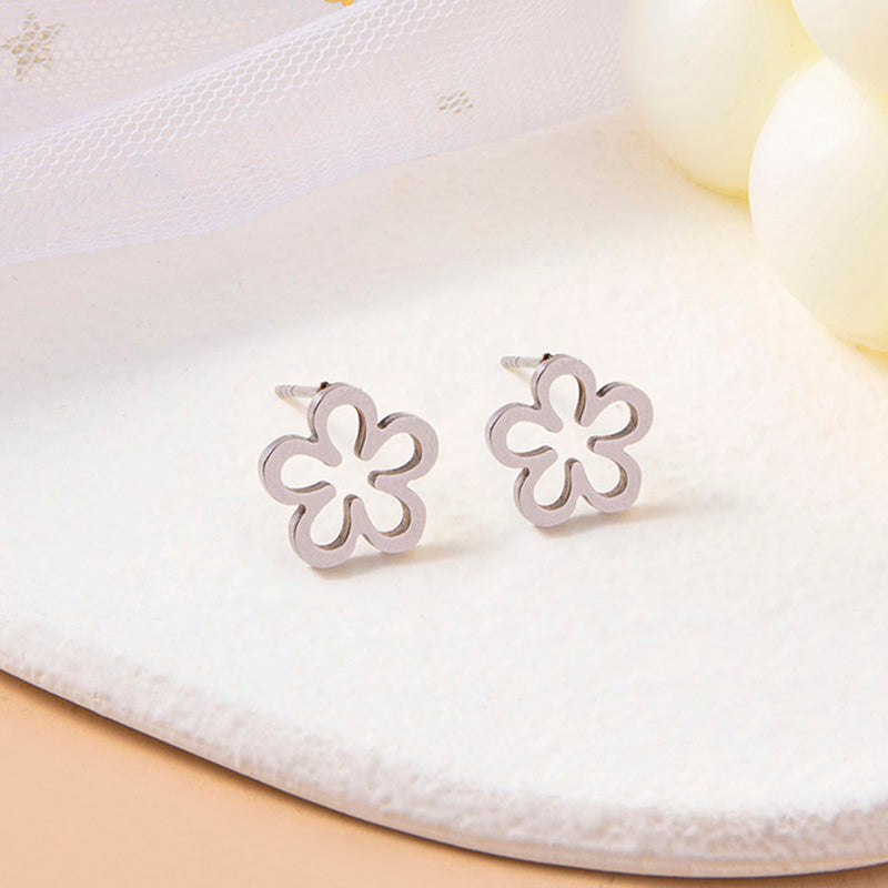 Mini Cartoon Flower Ear Stud Fashion Earrings for Women Party Jewelry Gift