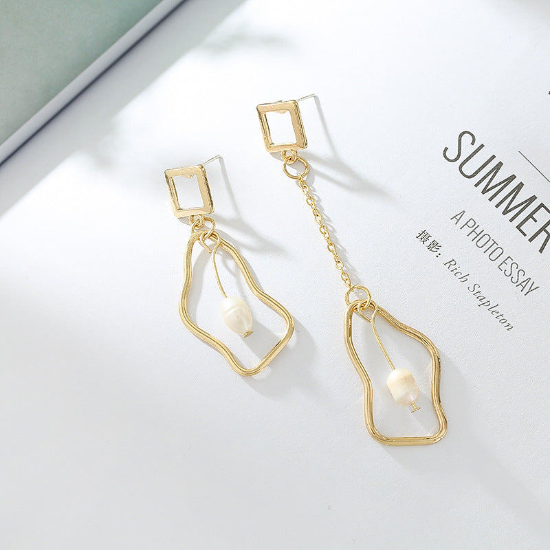Mismatched Irregular Pendant Dangle Earrings Jewelry Accessories Girls Fashion Accessory