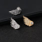 Angel Wings Women Earrings Inlaid Crystal Ear Jewelry Earring Party Gothic Feather Earrings Fashion Bijoux Gold Color