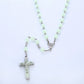 Acrylic Glow-in-the-dark Rosary Cross Necklace Christian