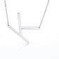 Fabulous Rose Gold Plated Stainless Steel Initial Letter Pendant Necklace