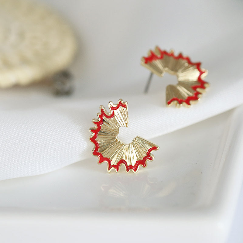 Pencil Shavings Jewelry Stud Earring Modern Fashion Women Earrings Piercing