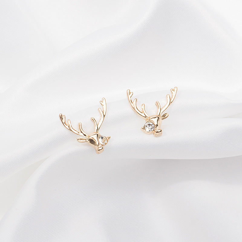 Deer Antlers Stud Earrings for Women Girls Fashion Earrings Piercing Jewelry